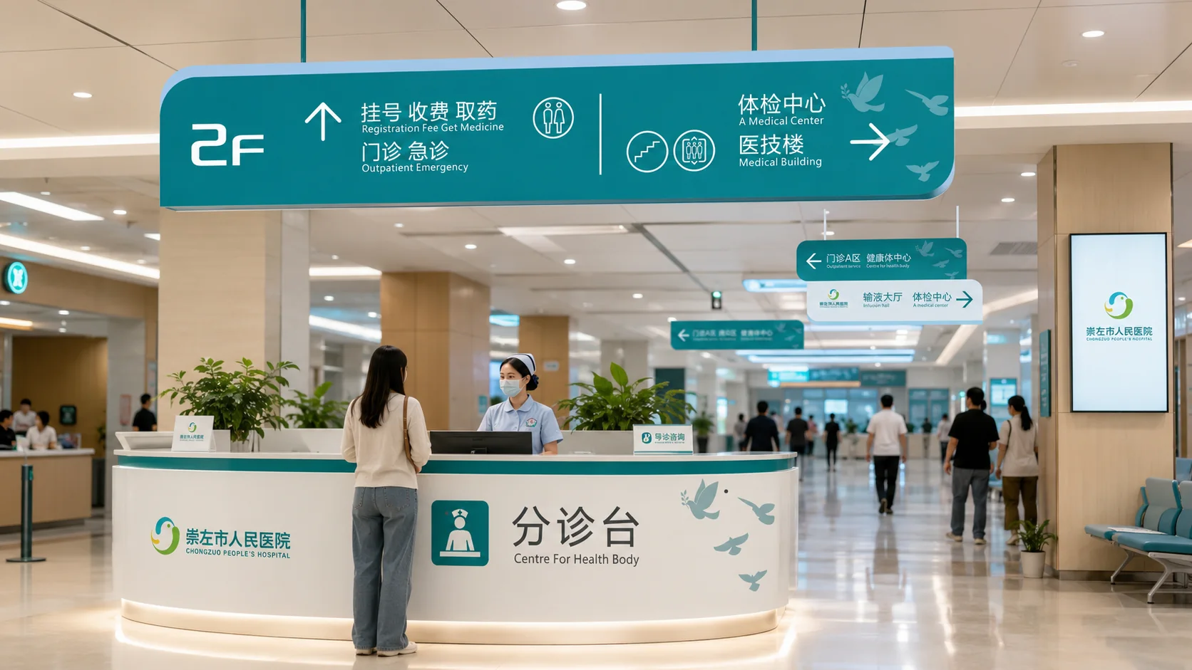 崇左市人民医院VI导视系统设计案例图4