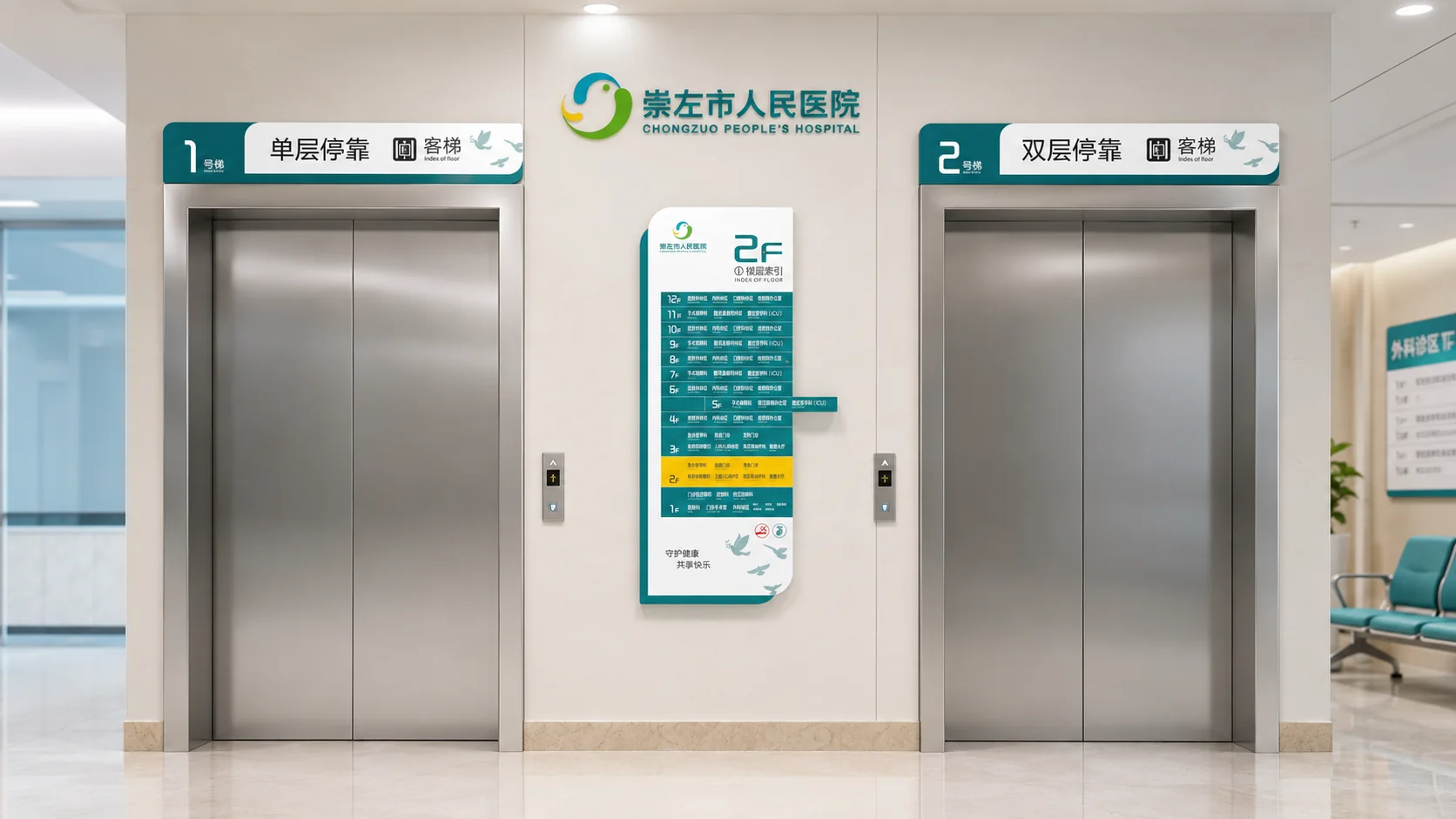 崇左市人民医院VI导视系统设计案例图7
