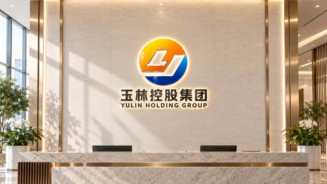 玉林控股集团企业标志图形与字标应用展示