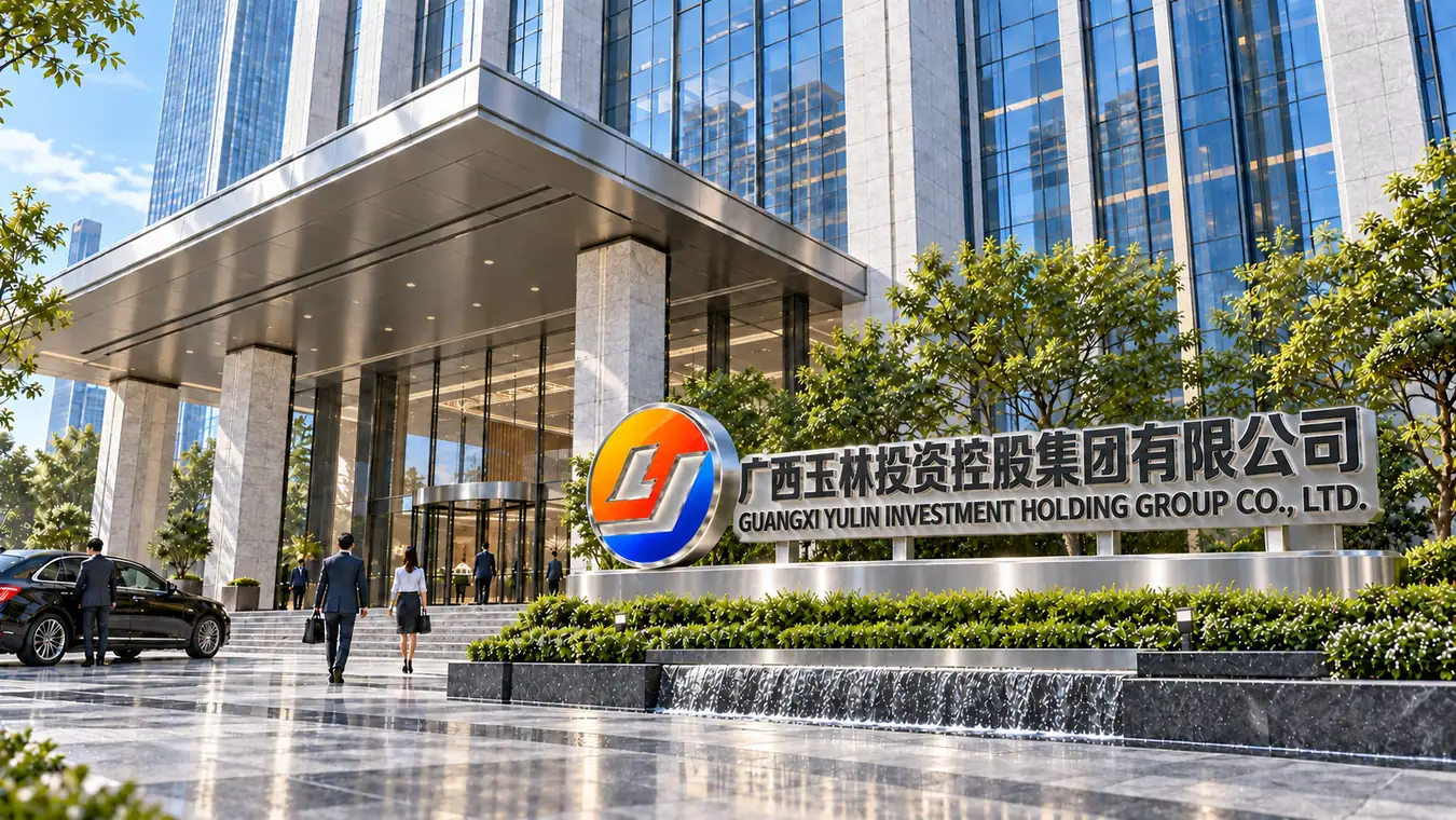 玉林控股集团Logo设计色彩与视觉识别展示